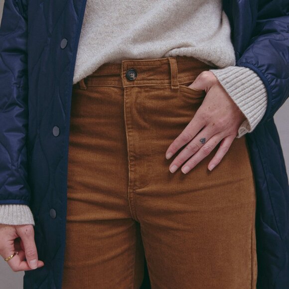 Everlane Women's Sailor Pant in Corduroy in Light Brown, Size 4 - Picture 1 of 4